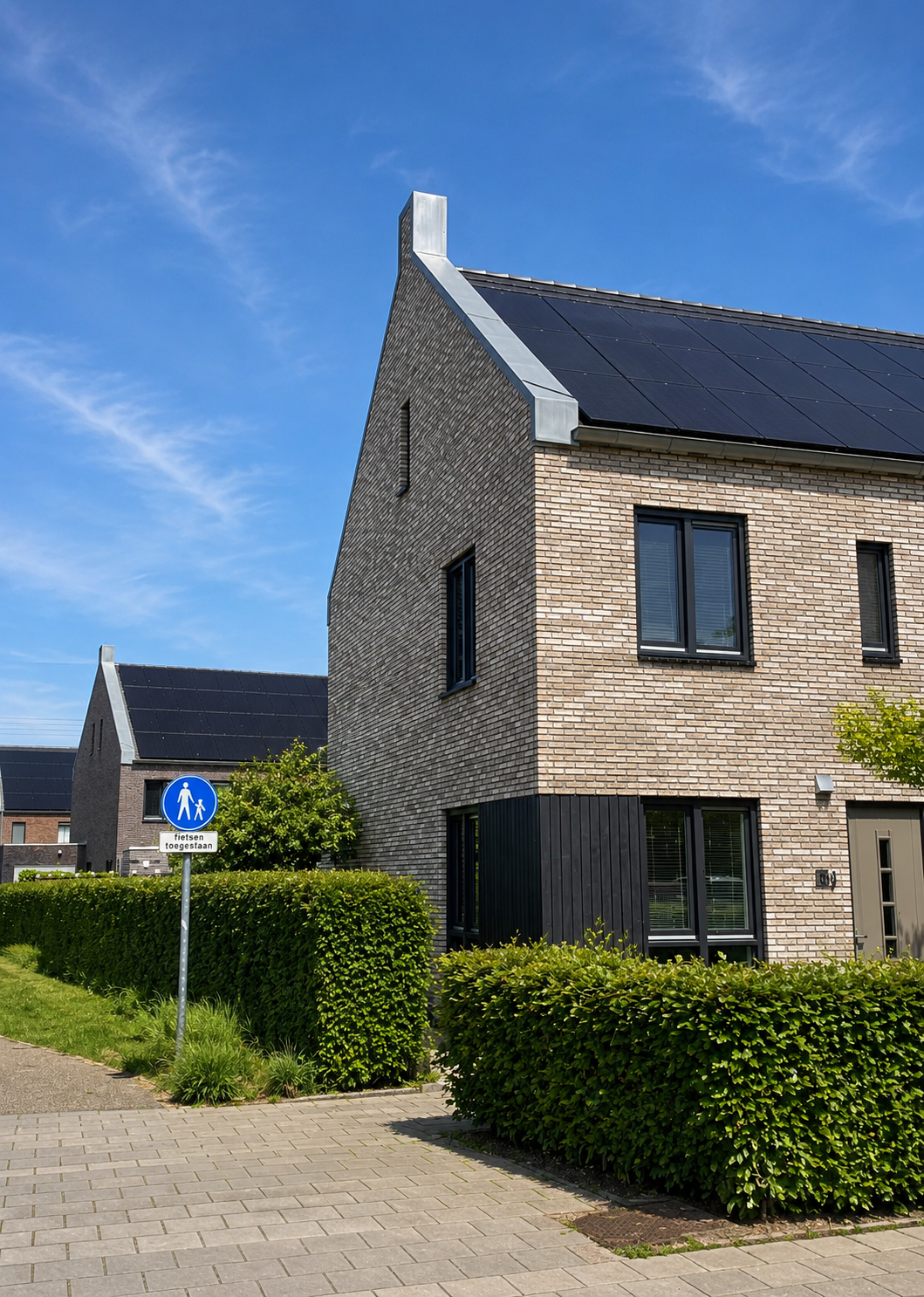 Hoekwoning zonnepanelen